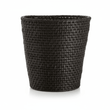 Lidi Black Rattan Waste Basket