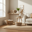 Lidi Set Of Three Oval Straw Baskets