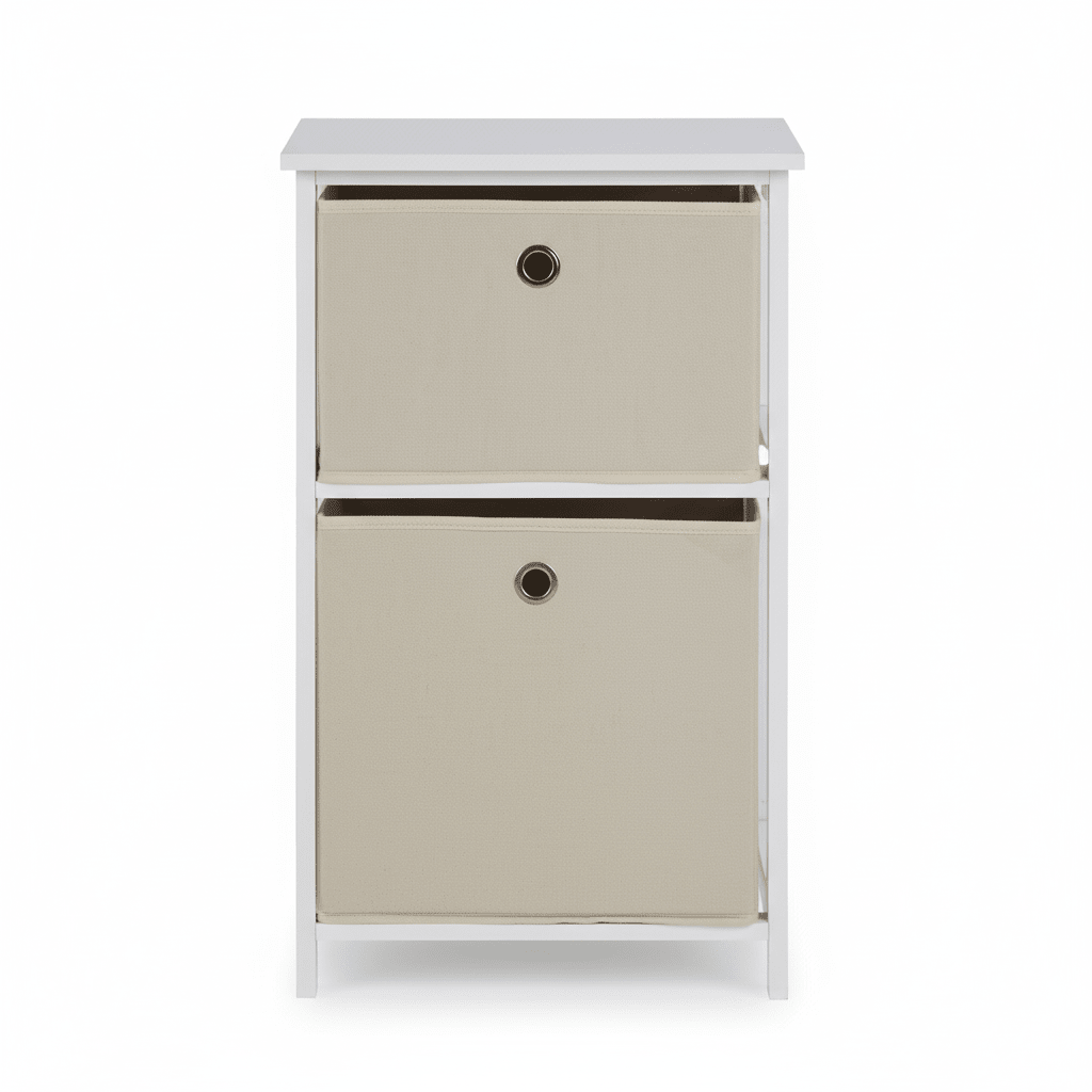 Lindo 2 Natural Fabric Drawers Cabinet