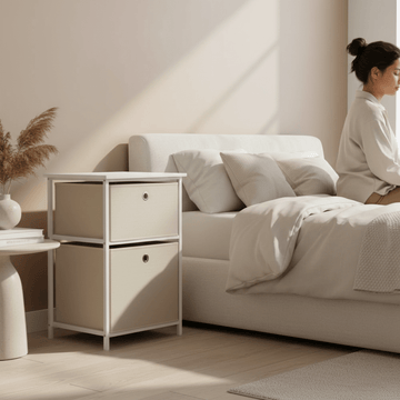 Lindo 2 Natural Fabric Drawers Cabinet