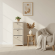 Lindo 3 Natural Fabric Drawers Cabinet