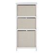 Lindo 3 Natural Fabric Drawers Cabinet