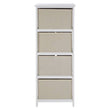Lindo 4 Natural Fabric Drawers Cabinet