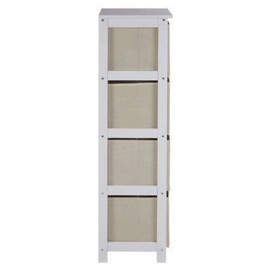 Lindo 4 Natural Fabric Drawers Cabinet