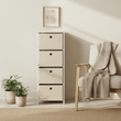 Lindo 4 Natural Fabric Drawers Cabinet