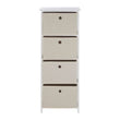 Lindo 4 Natural Fabric Drawers Cabinet