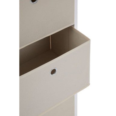 Lindo 4 Natural Fabric Drawers Cabinet