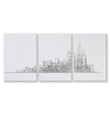 Line Art City Skyline Skyscraper wall art as a wrapped canvas