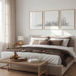Line Art City Skyline Skyscraper wall art displayed on a wall in a styled room — view 3