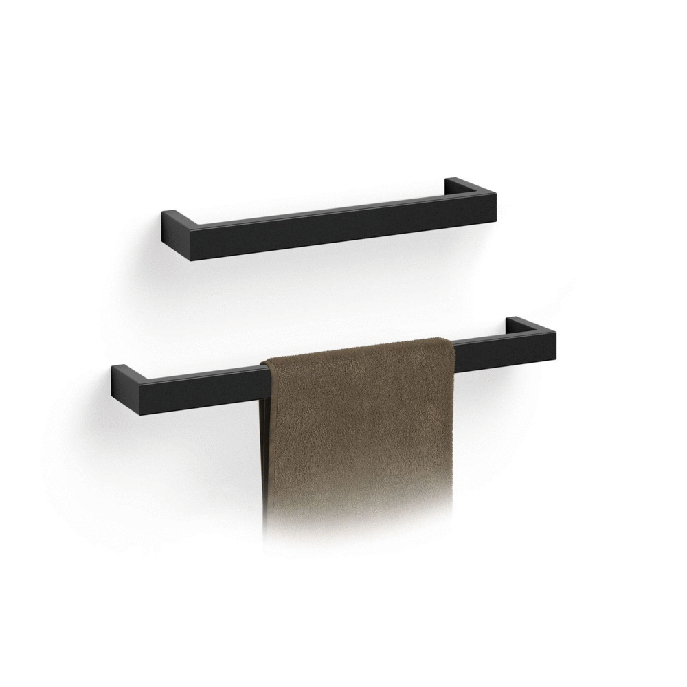 Linea Black Stainless Steel 46.5 cm Towel Rail 40577