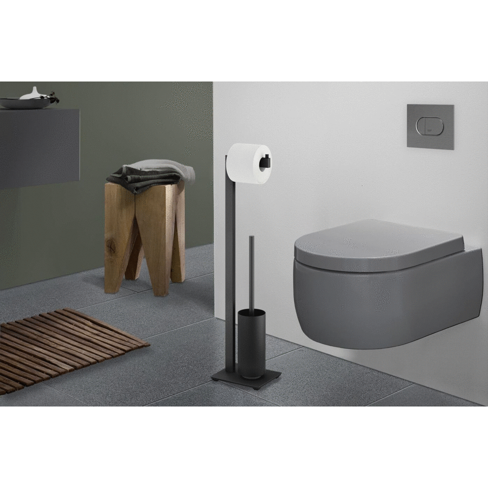 Linea Black Stainless Steel Toilet Butler 40572