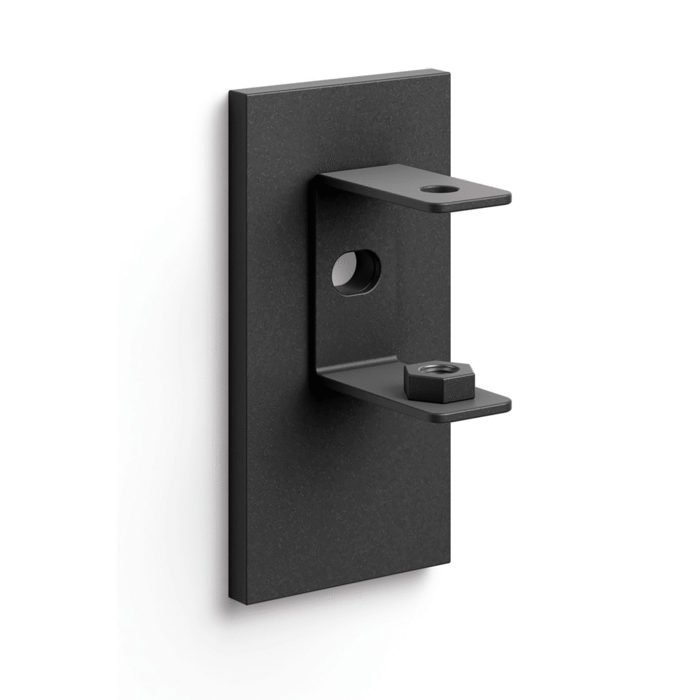 Linea Black Stainless Steel Wall Bracket, set/2 (for adhesive attachment) 40585
