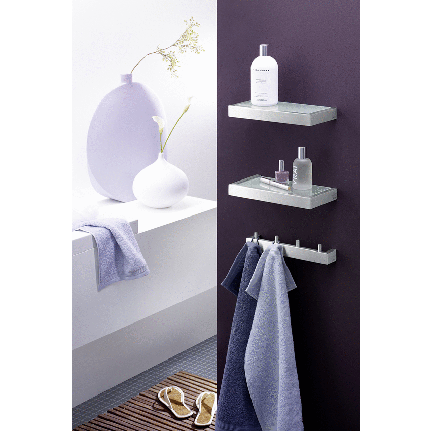Linea Brushed Stainless Steel Bathroom Shelf 26.5cm