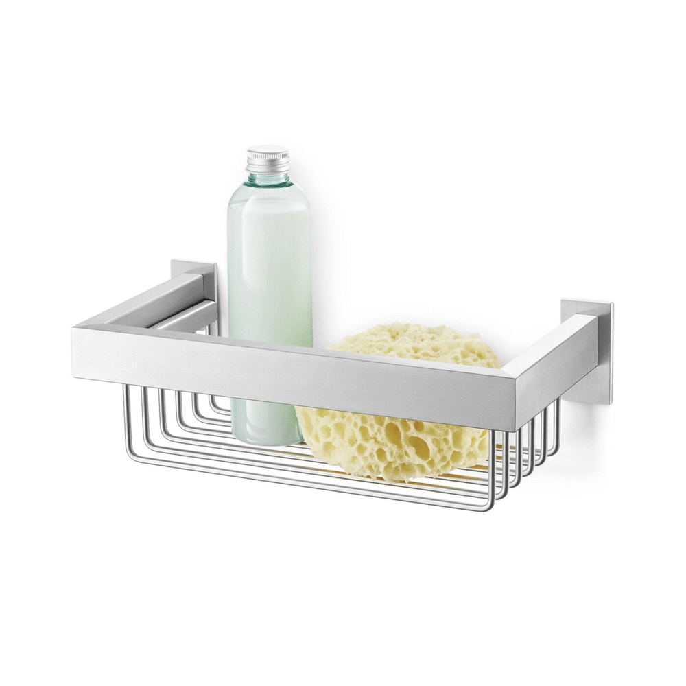 Linea Brushed Stainless Steel Shower Basket 40371