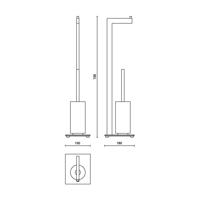 Linea Brushed Stainless Steel Toilet Butler 40382