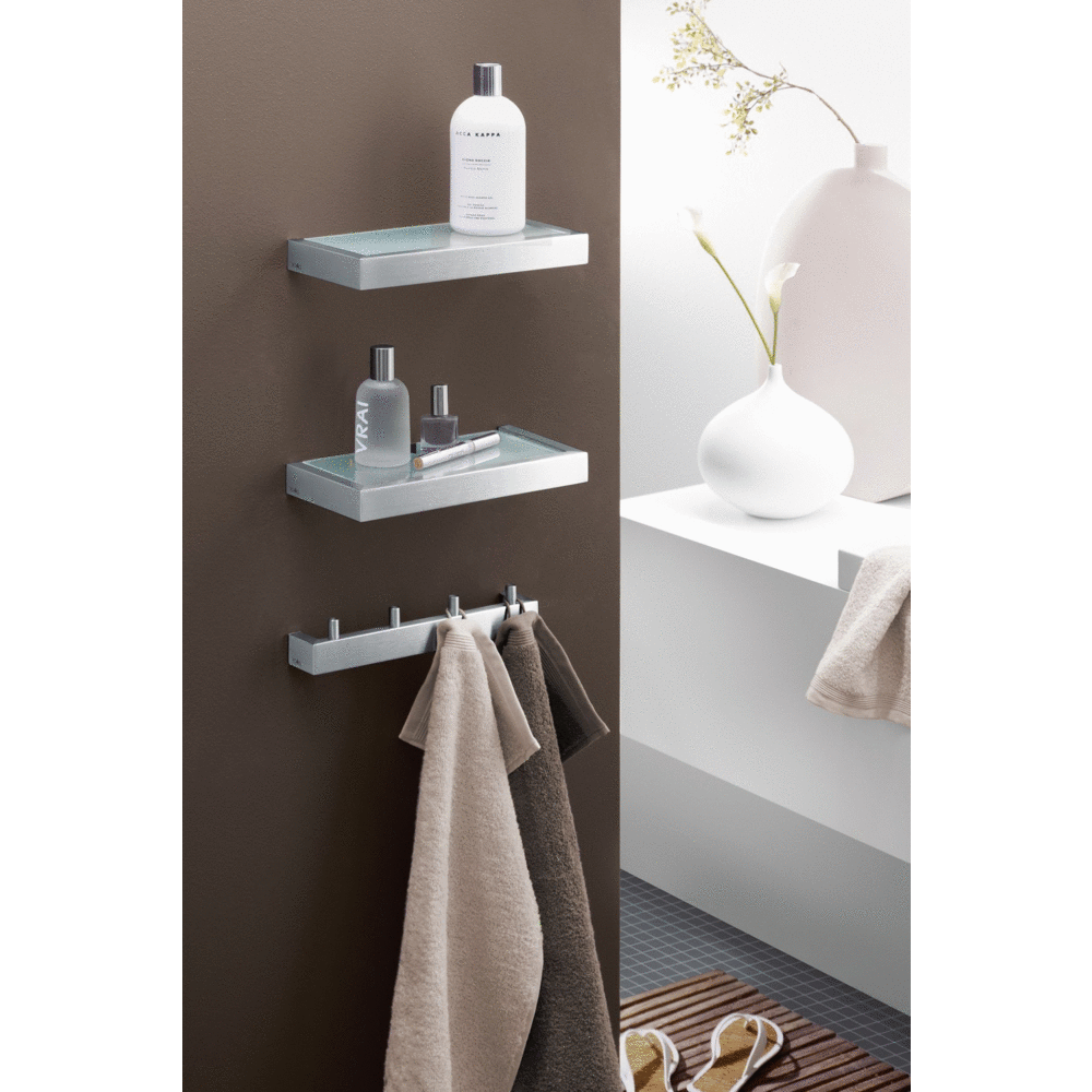Linea Brushed Stainless Steel Towel Hook Rail 40389