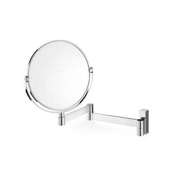 Linea Polished Stainless Steel 5x Magnifying Wall Mirror - Premium Bathroom Elegance