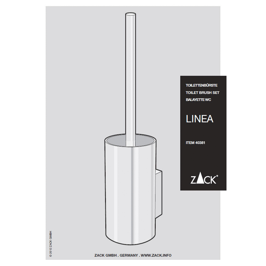 Linea Premium Brushed Stainless Steel Wall - Mounted Toilet Brush