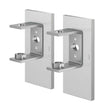 Linea Premium Brushed Steel Wall Brackets - Professional Adhesive Mount Set (2 - Pack)