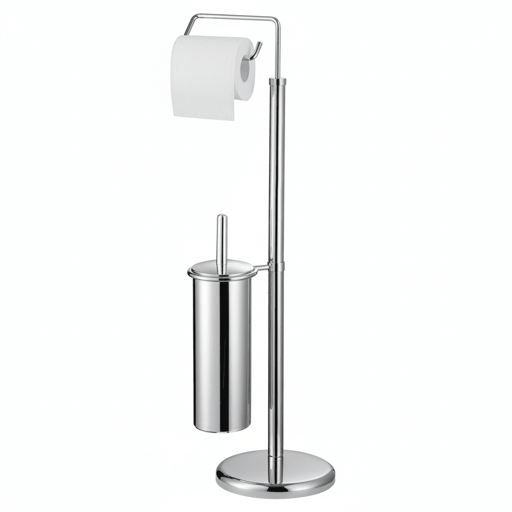 Linnea Chrome Toilet Brush And Roll Holder