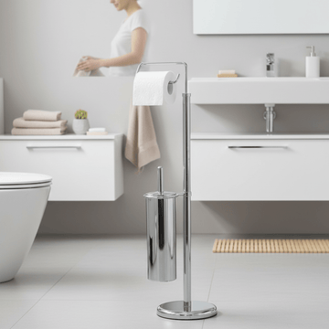 Linnea Chrome Toilet Brush And Roll Holder