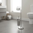 Linnea Chrome Toilet Brush And Roll Holder