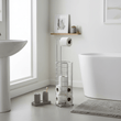 Linnea Chrome Toilet Roll Holder and Storer