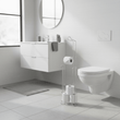 Linnea Chrome Toilet Roll Holder with Storer
