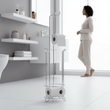 Linnea Chrome Toilet Roll Holder with Storer