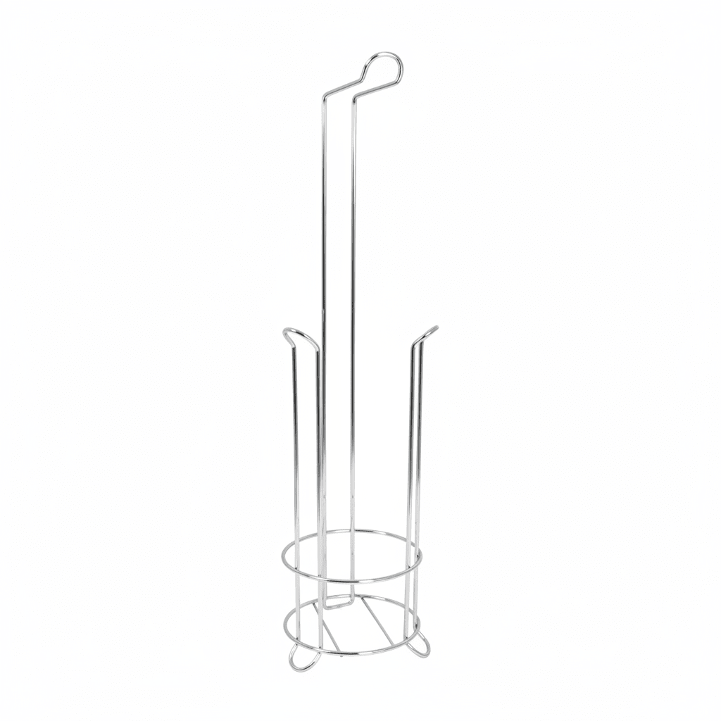 Linnea Chrome Toilet Roll Holder with Storer