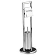 Linnea Squared Chrome Toilet Brush And Roll Holder
