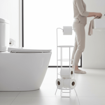 Linnea White Toilet Roll Holder