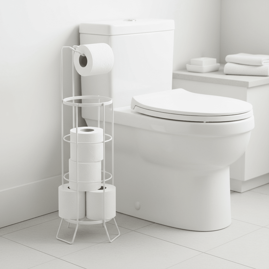 Linnea White Toilet Roll Holder