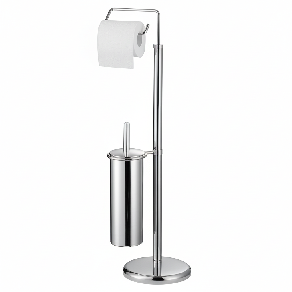 Linnea Chrome Toilet Brush And Roll Holder