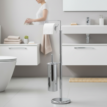 Linnea Chrome Toilet Brush And Roll Holder