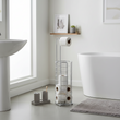 Linnea Chrome Toilet Roll Holder and Storer