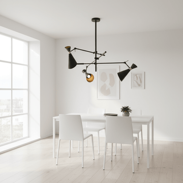 Linox 3 Shade Black And Gold Pendant