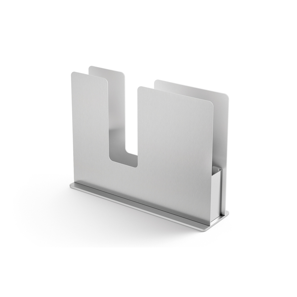 Linu Premium Brushed Steel Napkin Holder - 445g