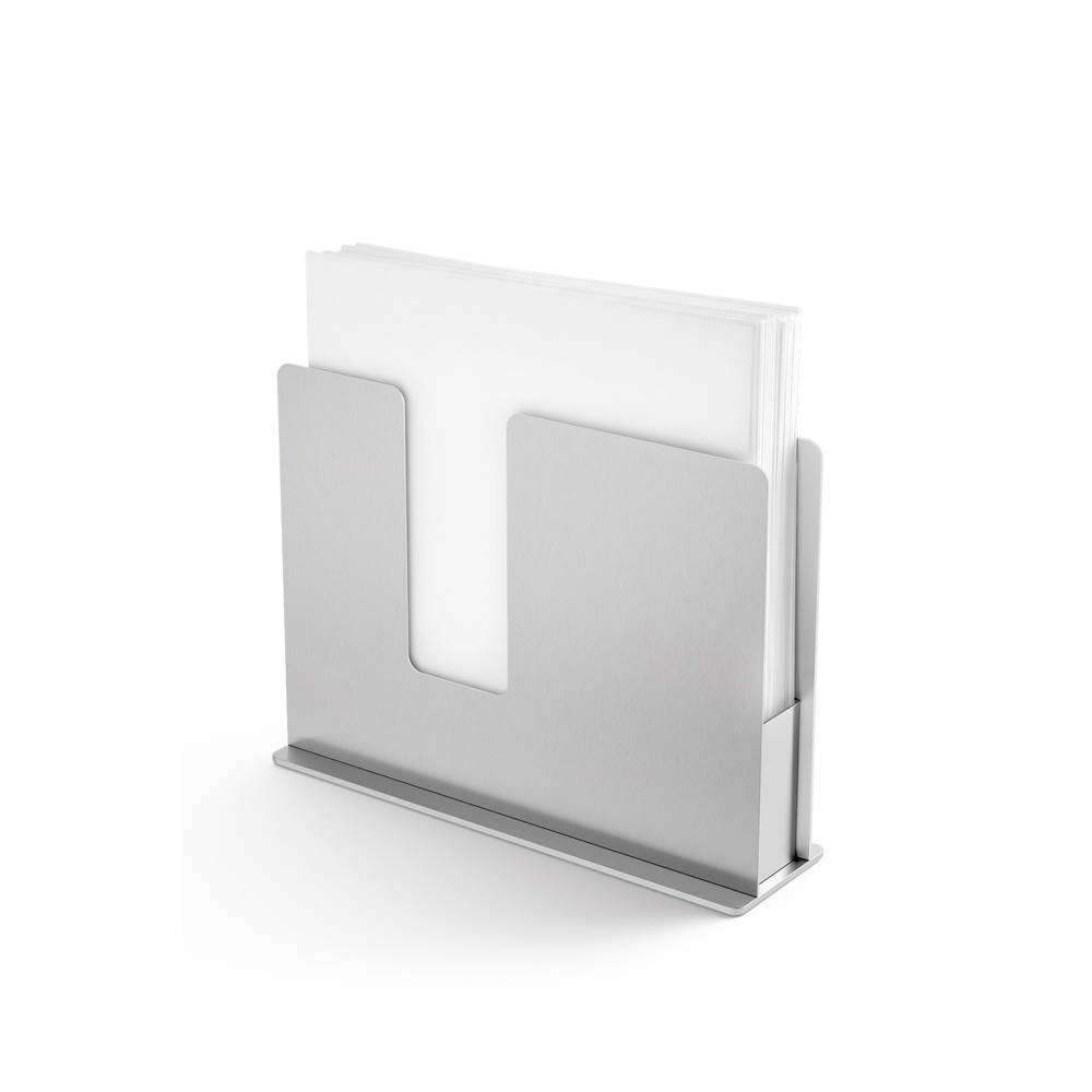 Linu Premium Brushed Steel Napkin Holder - 445g