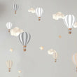 Live Vida Hot Air Balloons Wall Stickers A4 - Neutral
