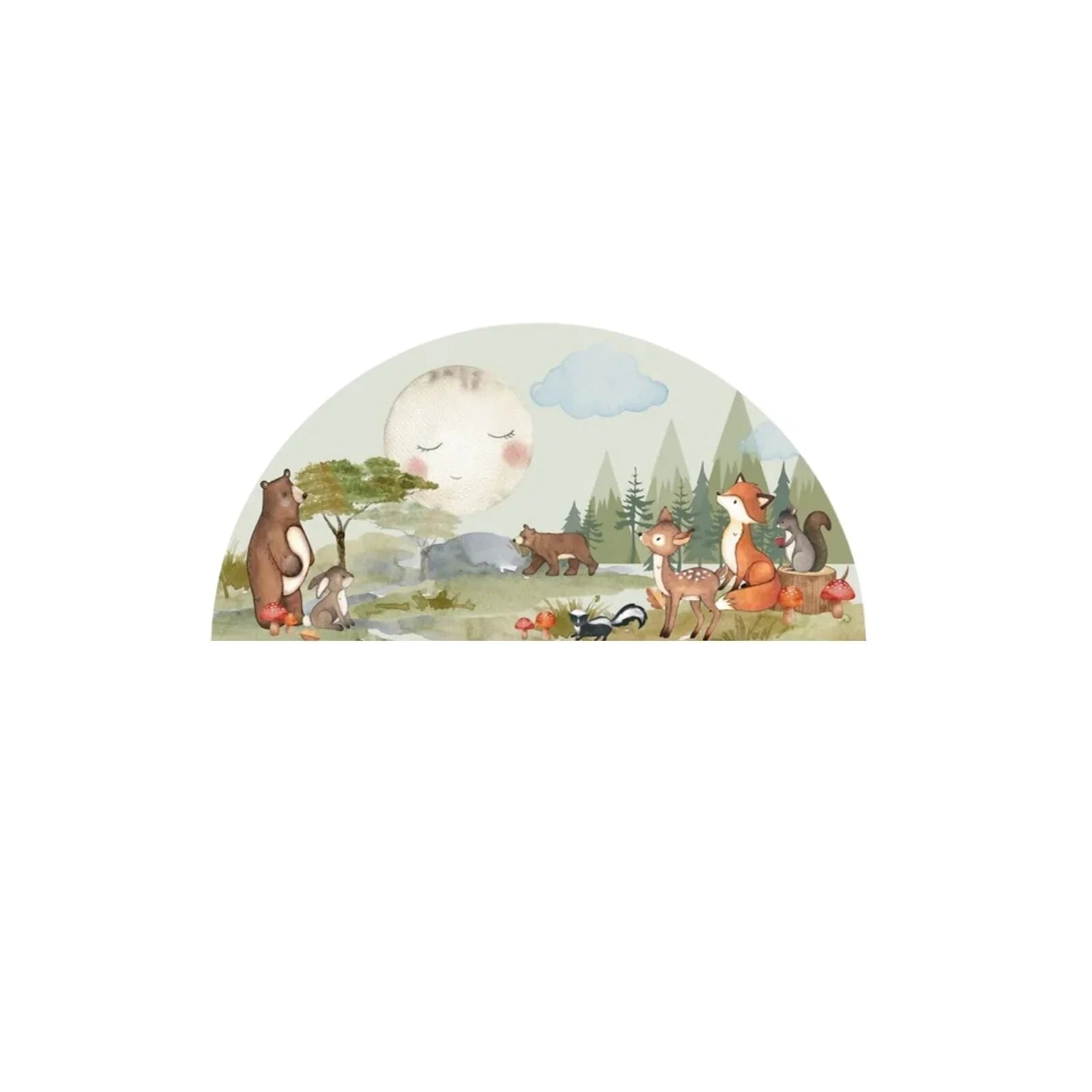 Live Vida Woodland Semi - Circle Wall Sticker