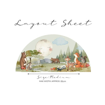 Live Vida Woodland Semi - Circle Wall Sticker