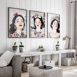 Living Room Art Paintings | Set of 3 Boho Women Wall art Prints