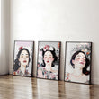 Living Room Art Paintings | Set of 3 Boho Women Wall art Prints