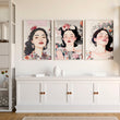 Living Room Art Paintings | Set of 3 Boho Women Wall art Prints