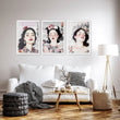Living Room Art Paintings | Set of 3 Boho Women Wall art Prints