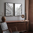 Living Room Art Pictures Paris Street Scene & Eiffel Tower Sketch displayed on a wall in a styled room — view 3
