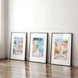 Living Room Artwork For Wall | Set of 3 Beach Decor Wall art Prints