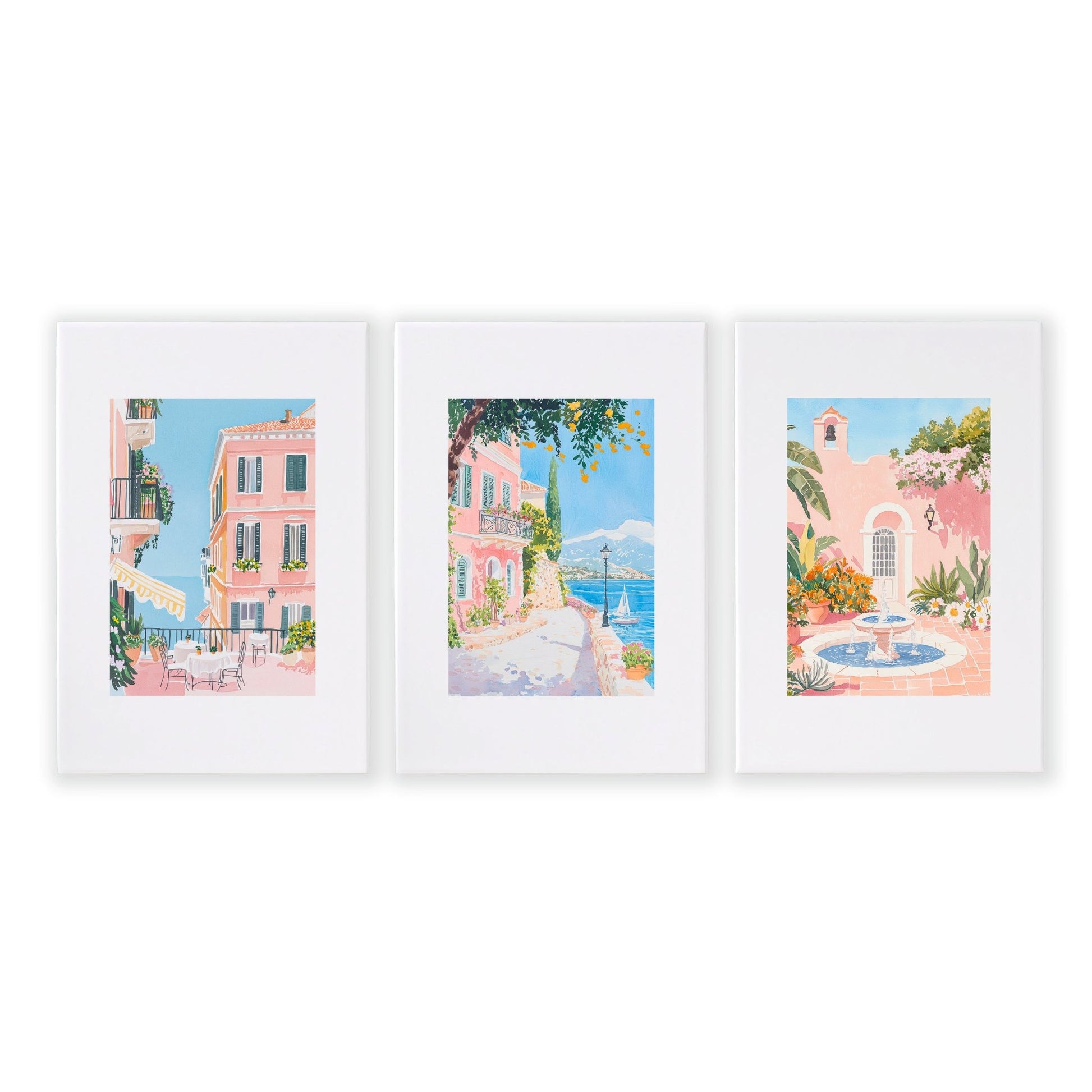 Living Room Artwork For Wall | Set of 3 Beach Decor Wall art Prints