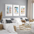 Living Room Artwork For Wall | Set of 3 Beach Decor Wall art Prints